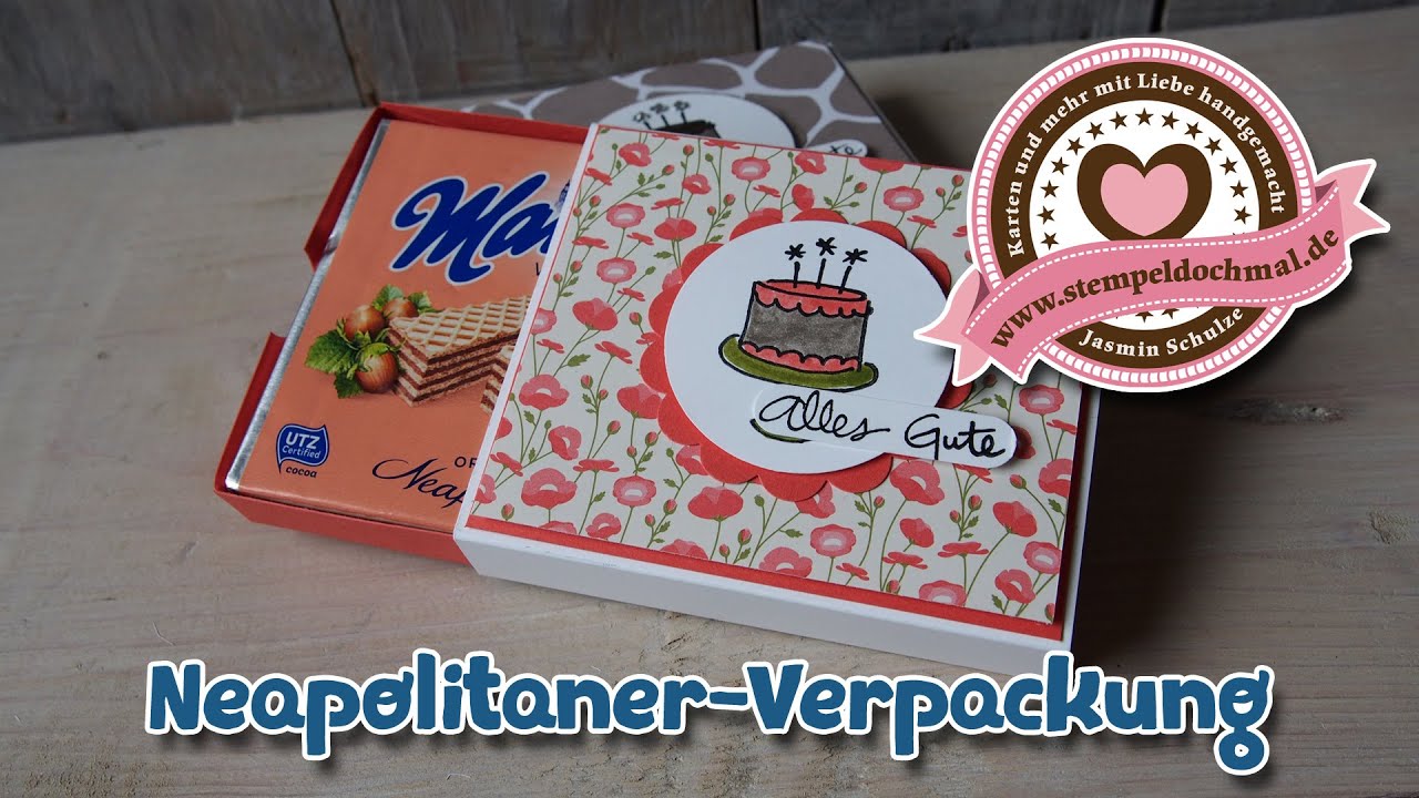 Tutorial: Schiebeverpackung für Neapolitaner-Waffeln, mit Stampin' Up!