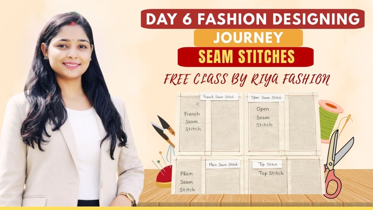 Basic Seam Stitch Tutorial | Day 6 Fashion Designing Course #riyafashionin #fashiondesigning #stitch