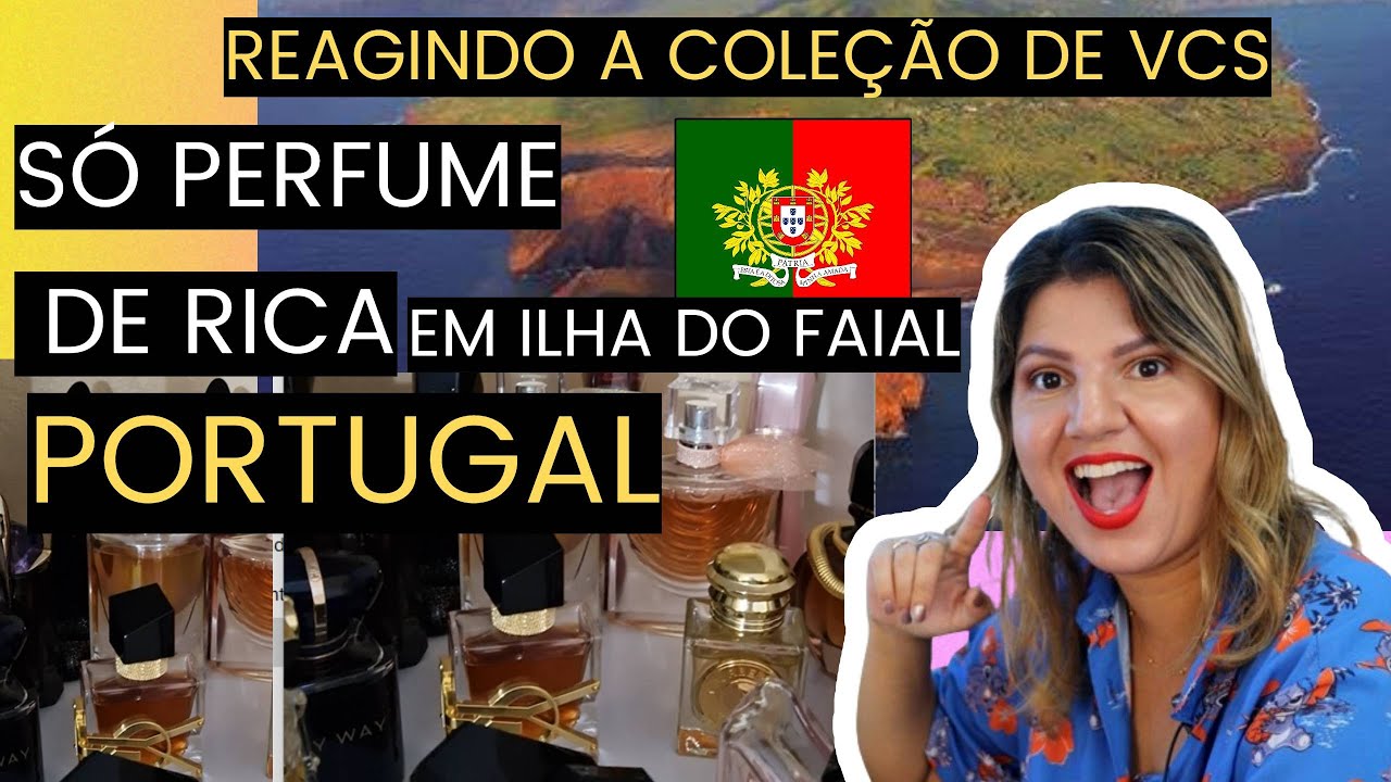 REAGINDO A COLEÇÃO DE PERFUMES DE RICA DA INSCRITA DE AÇORES ILHA DO FAIAL EM PORTUGAL