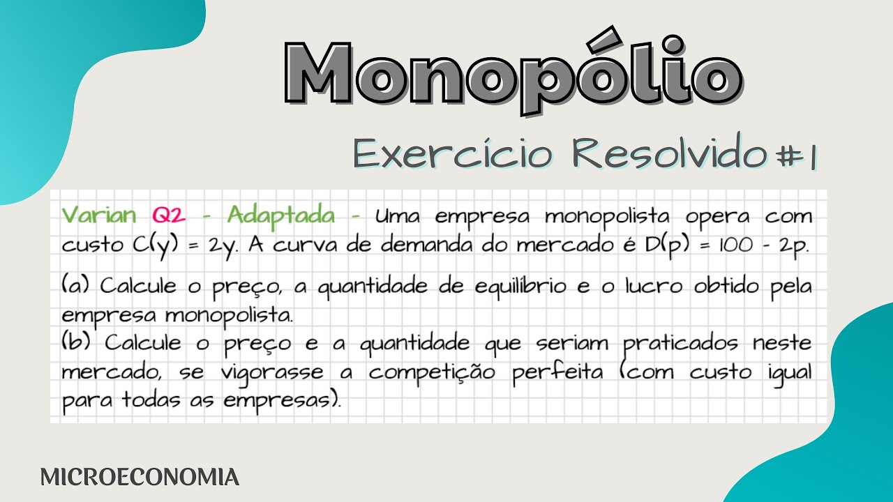 Monopólio : Exercício Resolvido #1