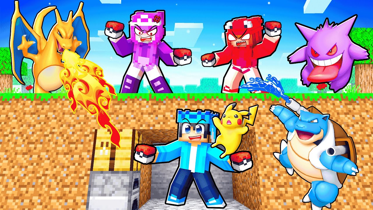 POKEMON SPEEDRUNNER vs POKEMON HUNTERS in Minecraft!