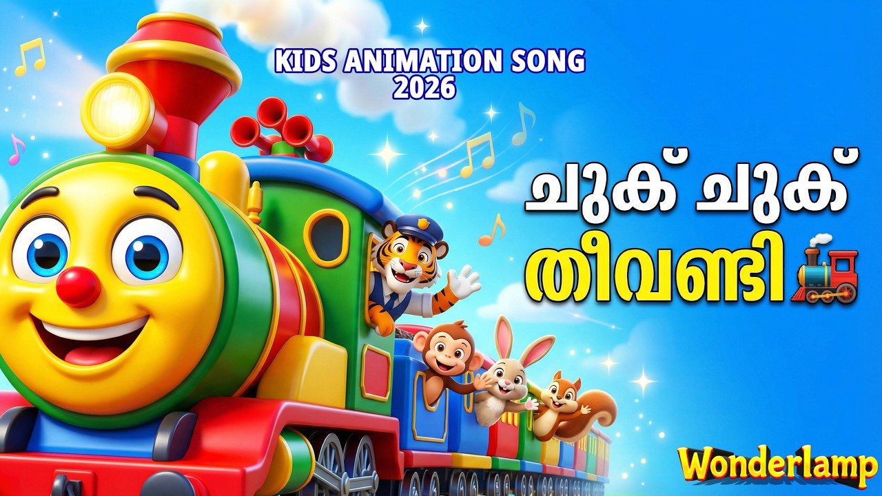 ചുക് ചുക് തീവണ്ടി 🚂 | Cute Train Song | Malayalam Kids Video