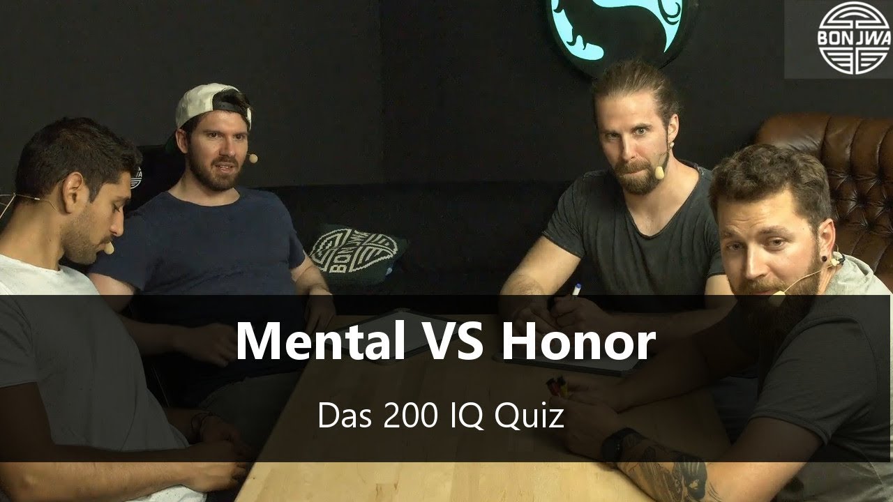 Mental VS Honor | 200 IQ Quiz #01 | mit Niklas, Matteo, Gino und Hauke