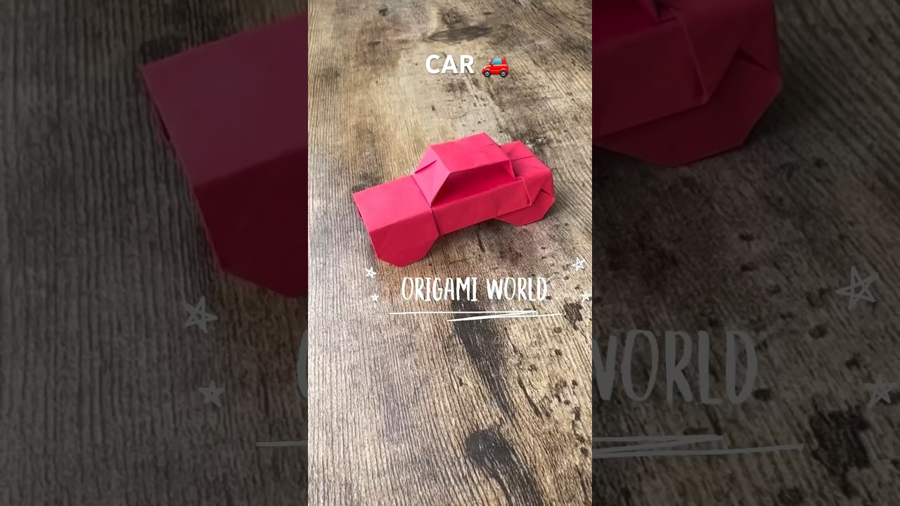 EASY ORIGAMI CAR TUTORIAL | HOW TO MAKE ORIGAMI CAR STEP BY STEP PAPER FOLDING ORIGAMI WORLD CRAFT