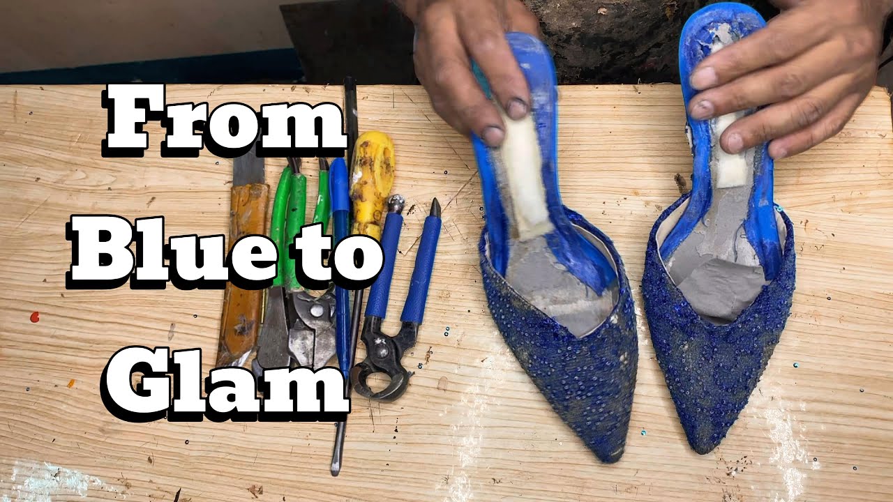 From Blue Ruin to Bridal Glam | Stunning White Heel Transformation