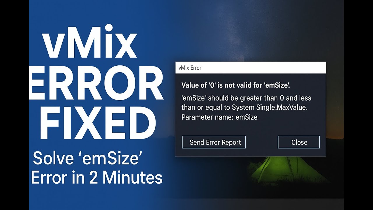 🚨 vMix Error Fixed! | 