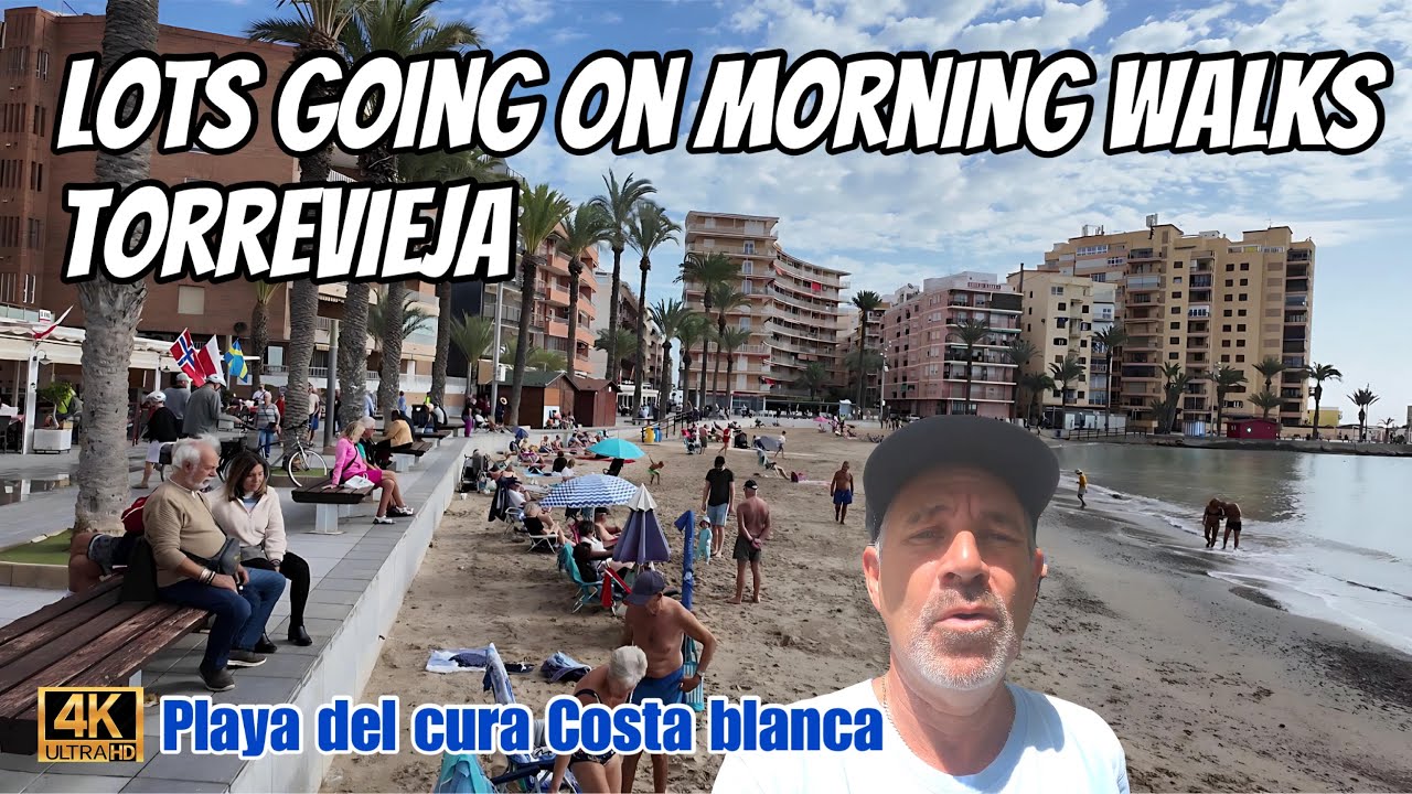Torrevieja 🏖️ walking tour playa del cura promenade (November 2024 )Costa Blanca spain 🇪🇸