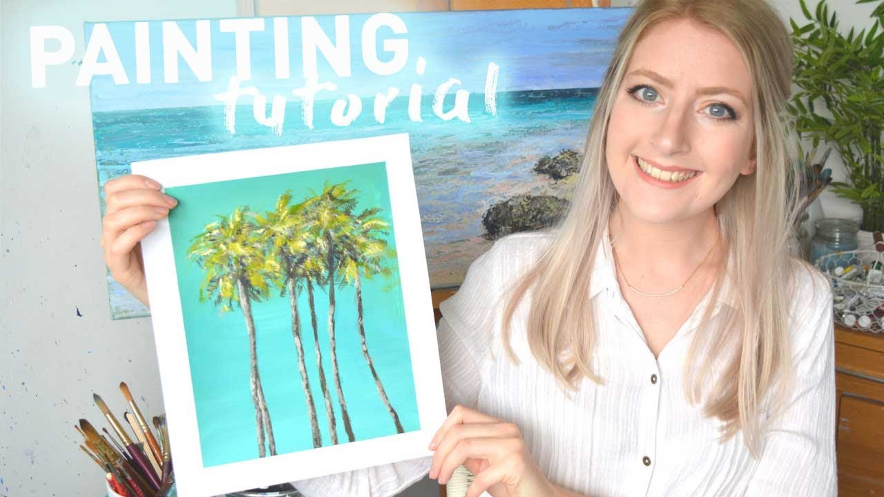 ACRYLIC PAINTING TUTORIAL for Beginners | Katie Jobling Art