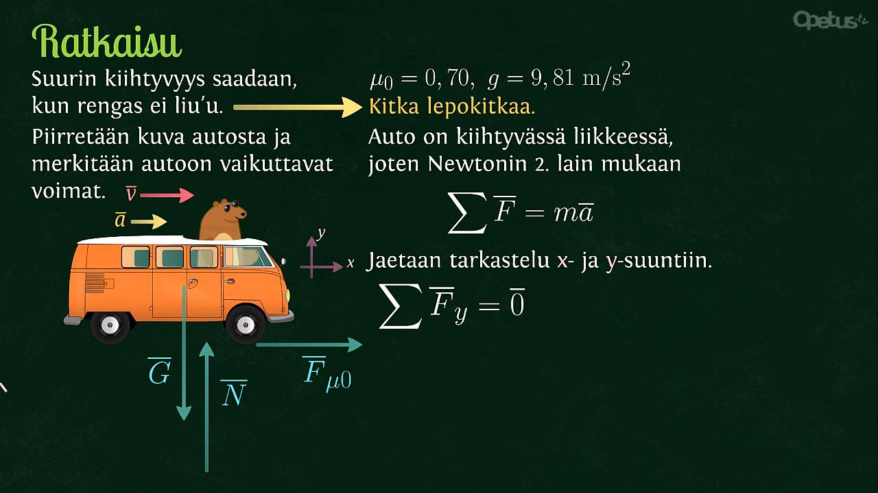 FY4: Kitka ja auton suurin kiihtyvyys