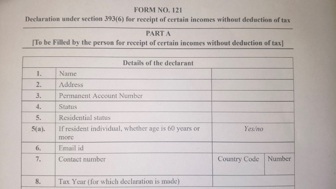 How to Fill Form 121 For PF Withdrawal ?
