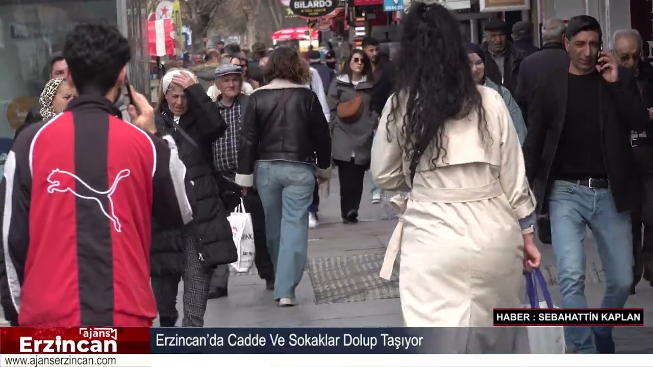 Erzincan’da Cadde Ve Sokaklar Dolup Taşıyor