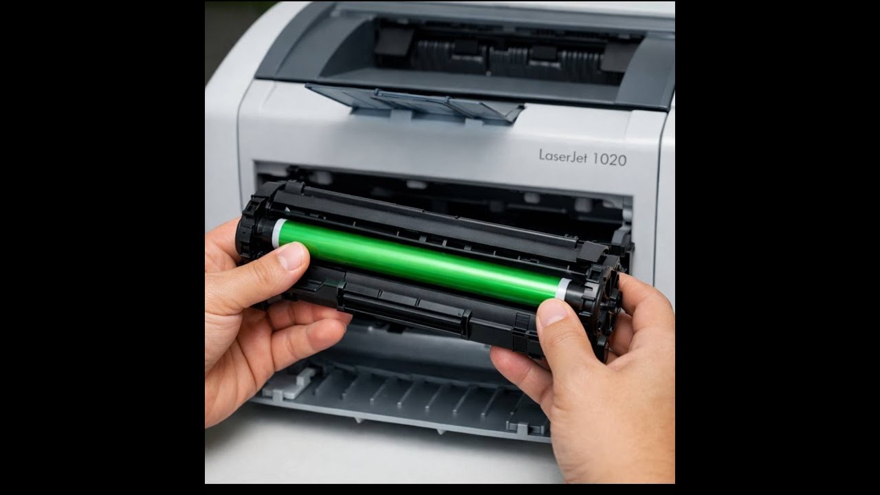 We’re Changing the Drum on an HP 1020 Printer