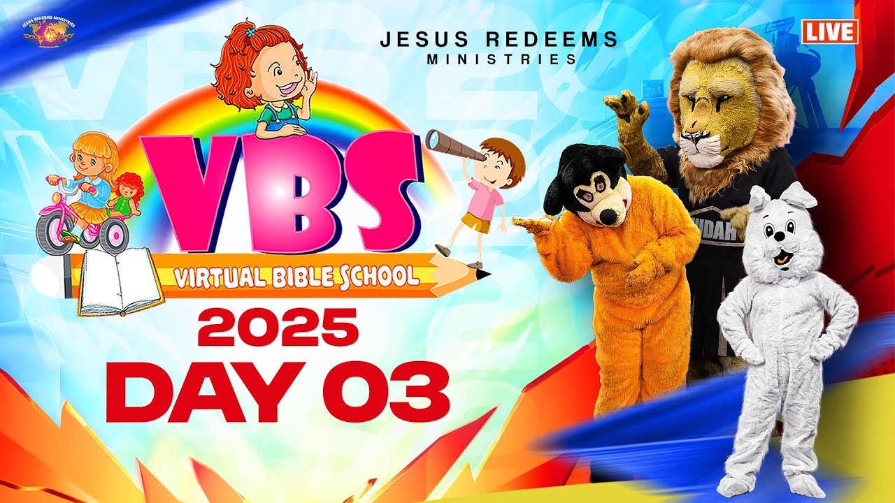 🔴🅻🅸🆅🅴 || VBS 2025 | Day 3 | Virtual Bible School | Jesus Redeems | 29 April, 2025