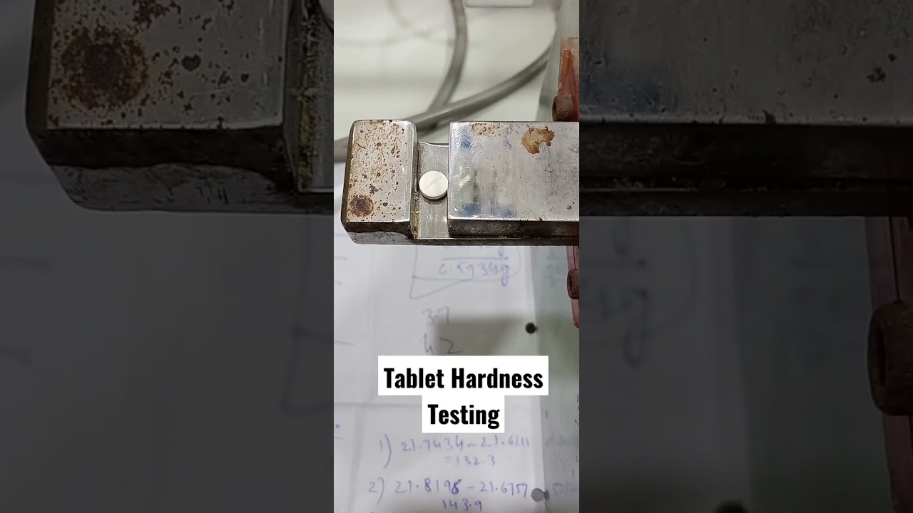 Tablet Hardness Testing #pharmacy #industrialpharmacy