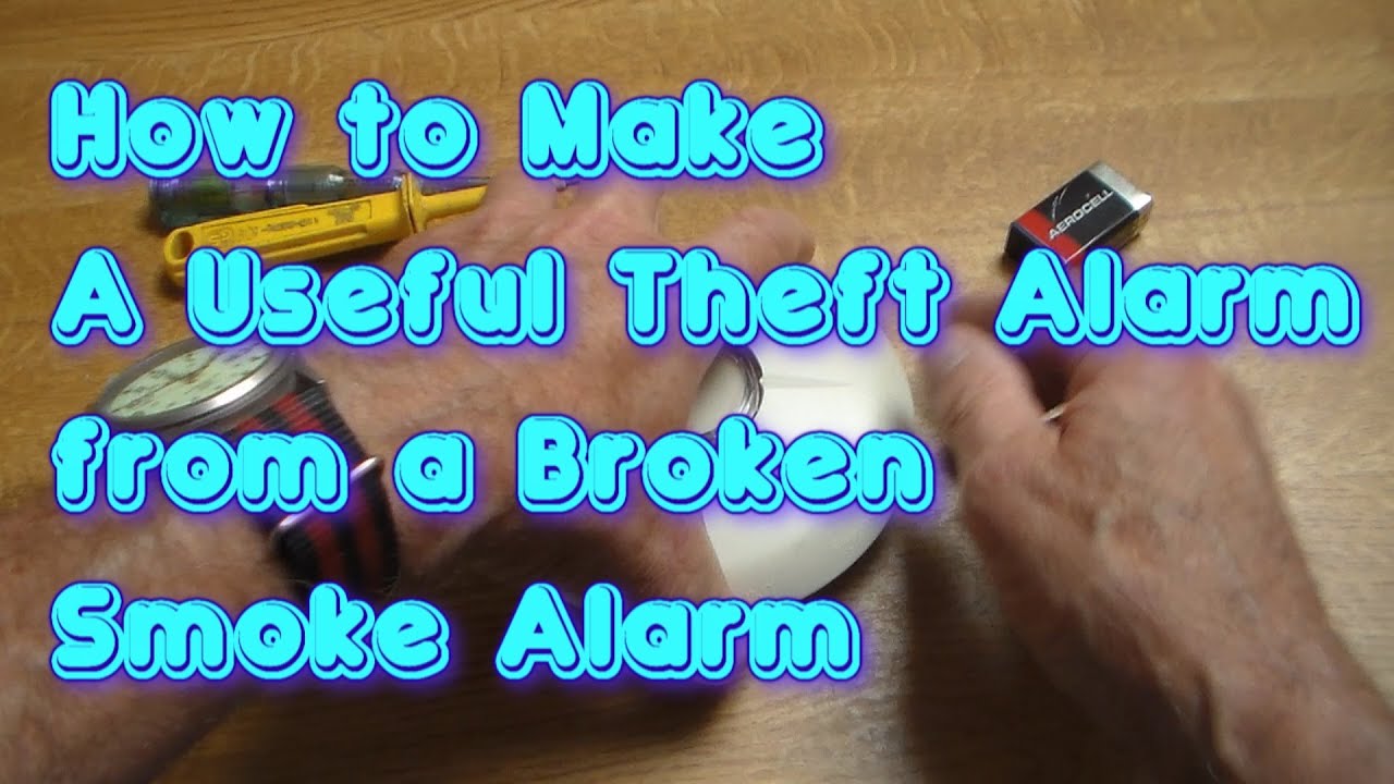 Making a Movement Sensing SECURITY ALARM from a BROKEN SMOKE ALARM! (Or any smoke alarm in fact.)
