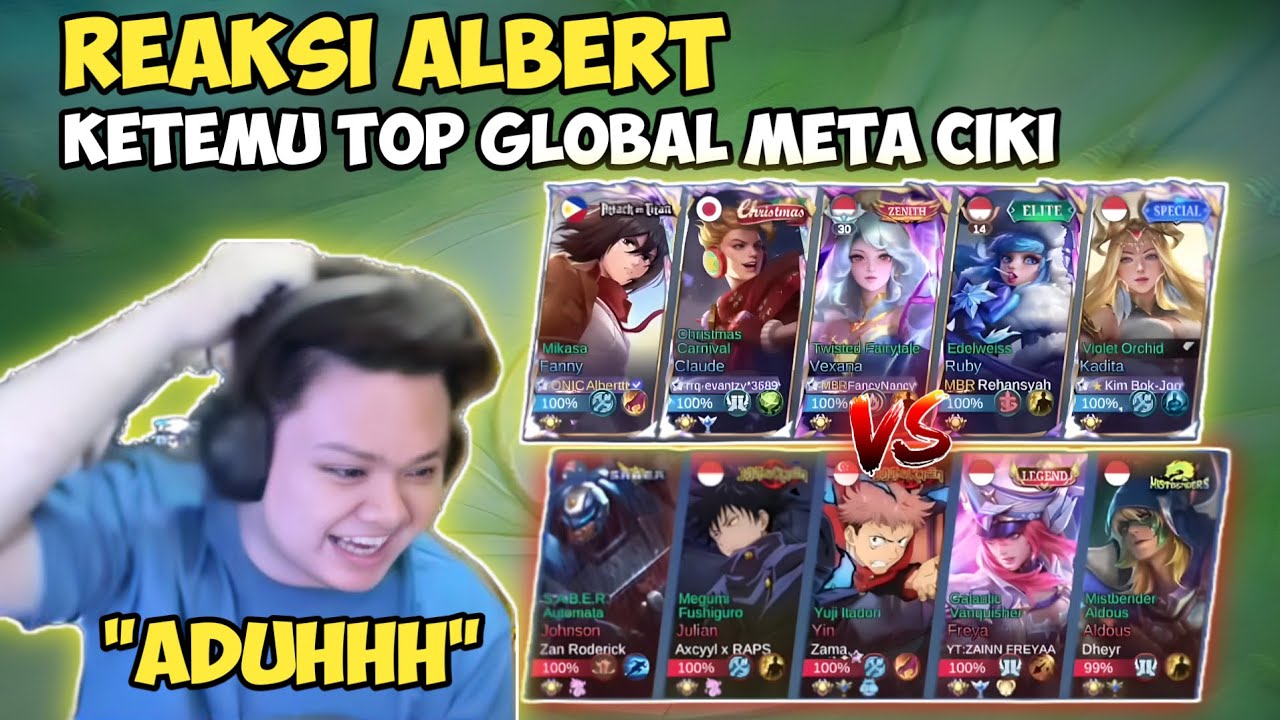 Reaksi Albert Ketemu Top Global Meta Ciki! Match Seru Lawan Onic Albert!