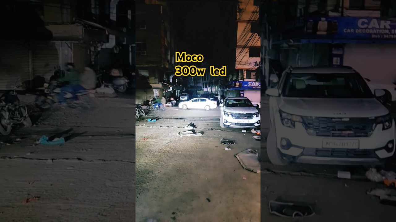Moco 300w headlight led first in bhopal #sunshineautobhopal #mocoindia #moco #mococarled #