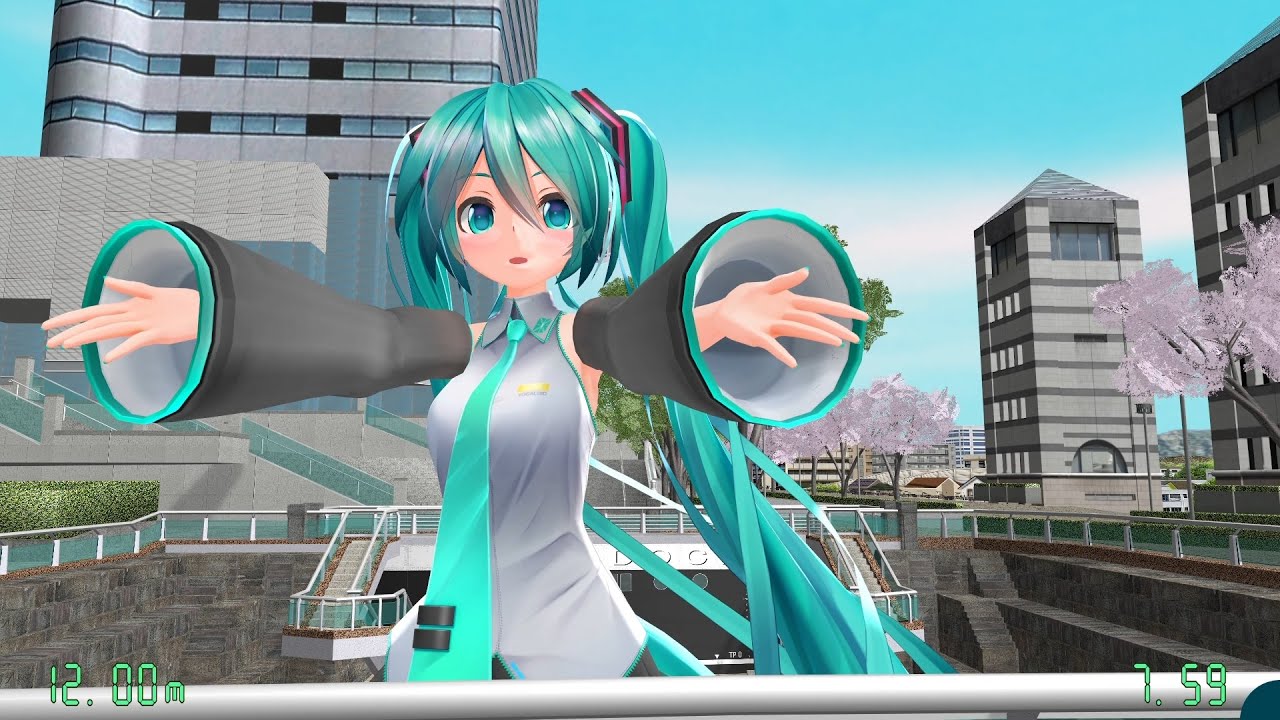 縮みながら巨大化するミクさんで「ねこみみスイッチ」 - MMD Shrink/Growth Dance