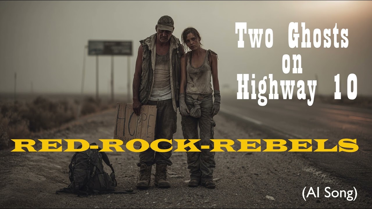 Two Ghosts on Highway 10 - Red Rock Rebels - Country AI-Song