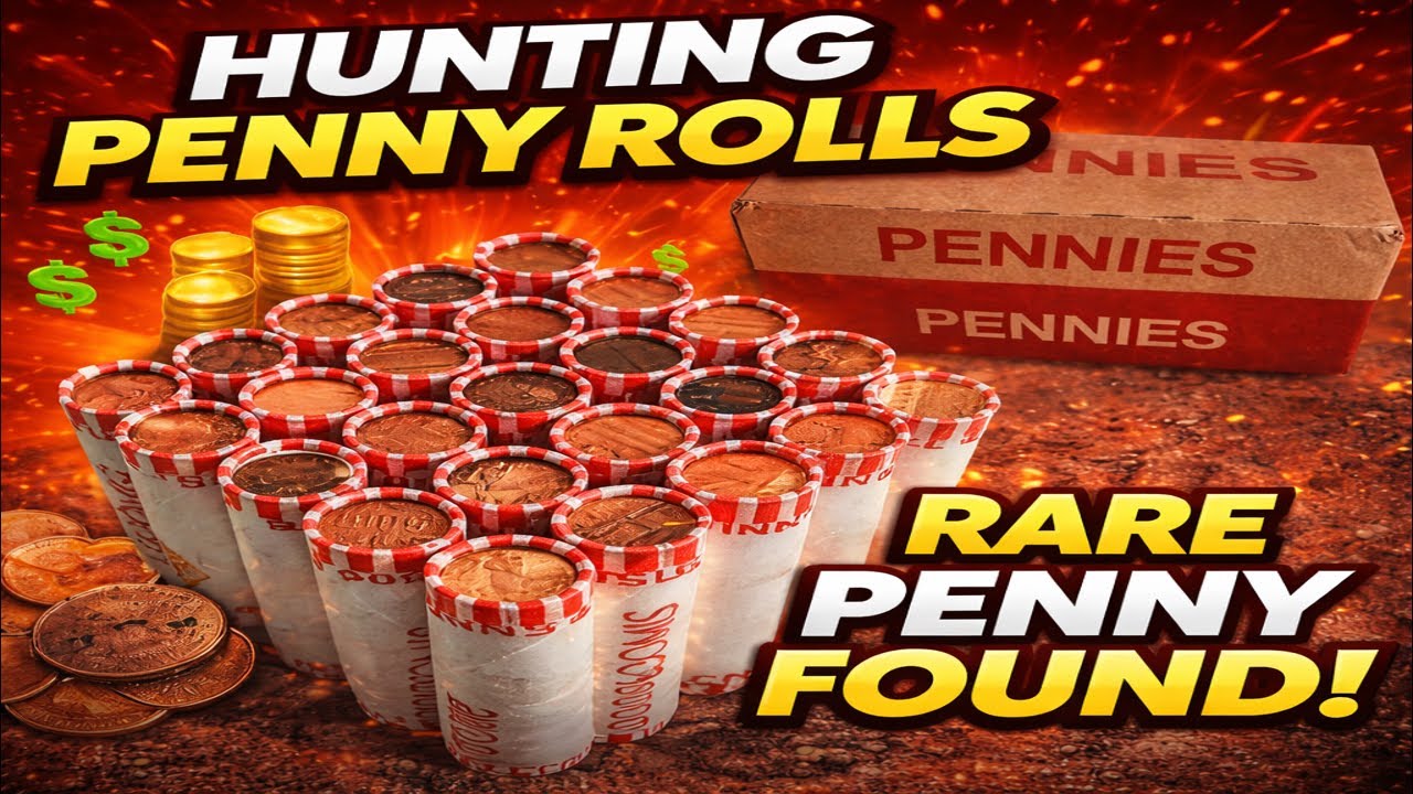 Hunting a bank penny box for rare coins!! #coinroll #bankbox #penny #coins