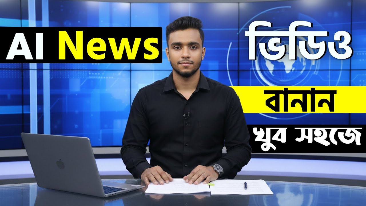 AI দিয়ে কিভাবে নিউজ প্রেজেন্টিং ভিডিও বানাবেন |  Make News Video with AI |