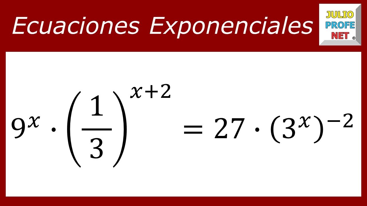 Ecuaciones exponenciales | Ej. 5 #julioprofe