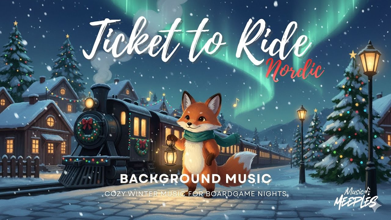 Ticket to Ride: Nordic Countries – Cinematic Christmas Train BGM for Board Games | Cozy Winter Music