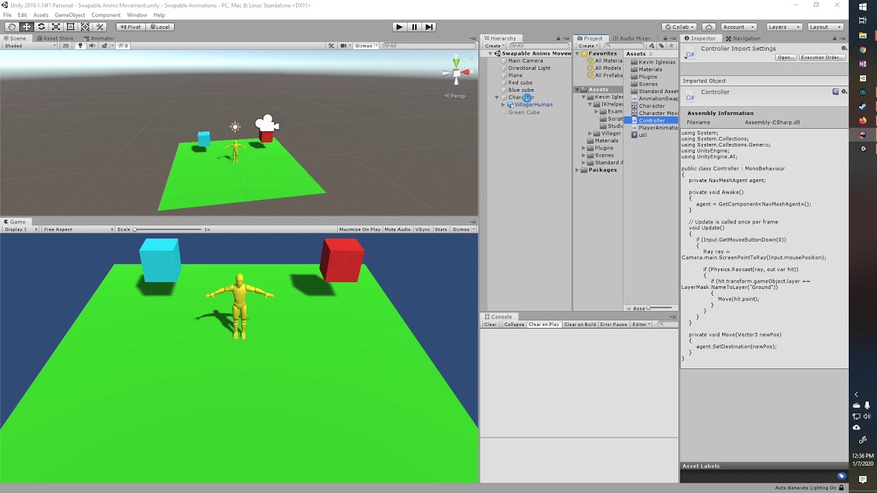 Swappable State Machine Animations Part 2 - Setting up with a player controller