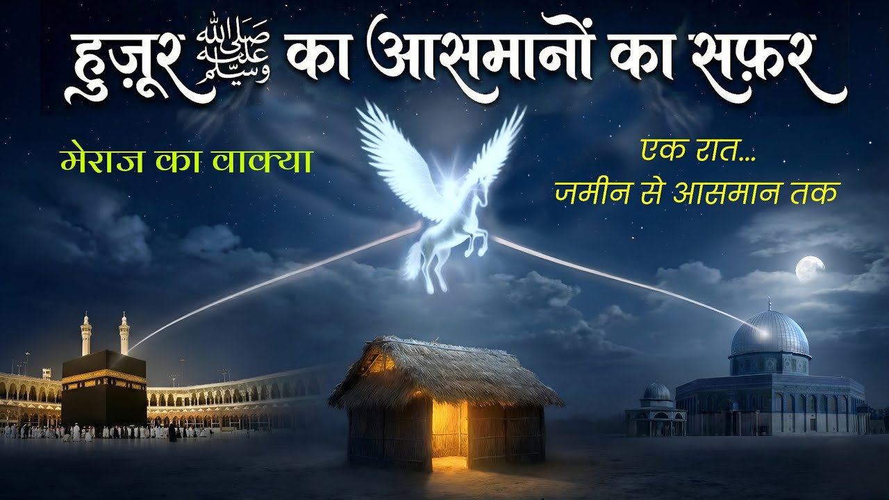 हुज़ूर ﷺ का आसमानों का सफ़र ! मेराज का वाक्या ! Meraj ka waqia ! AJ