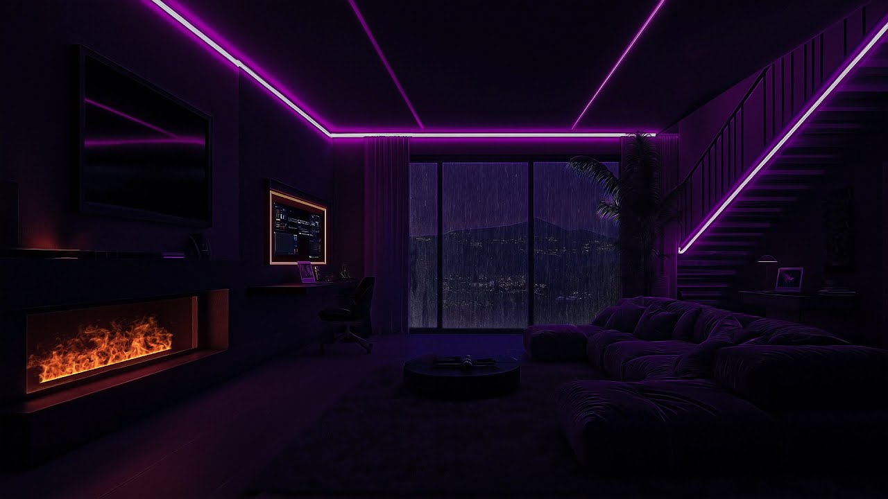 💦️🎶 The Best Piano & Rain Soundscape for a City Night Indoors | Ultimate Relaxation Space