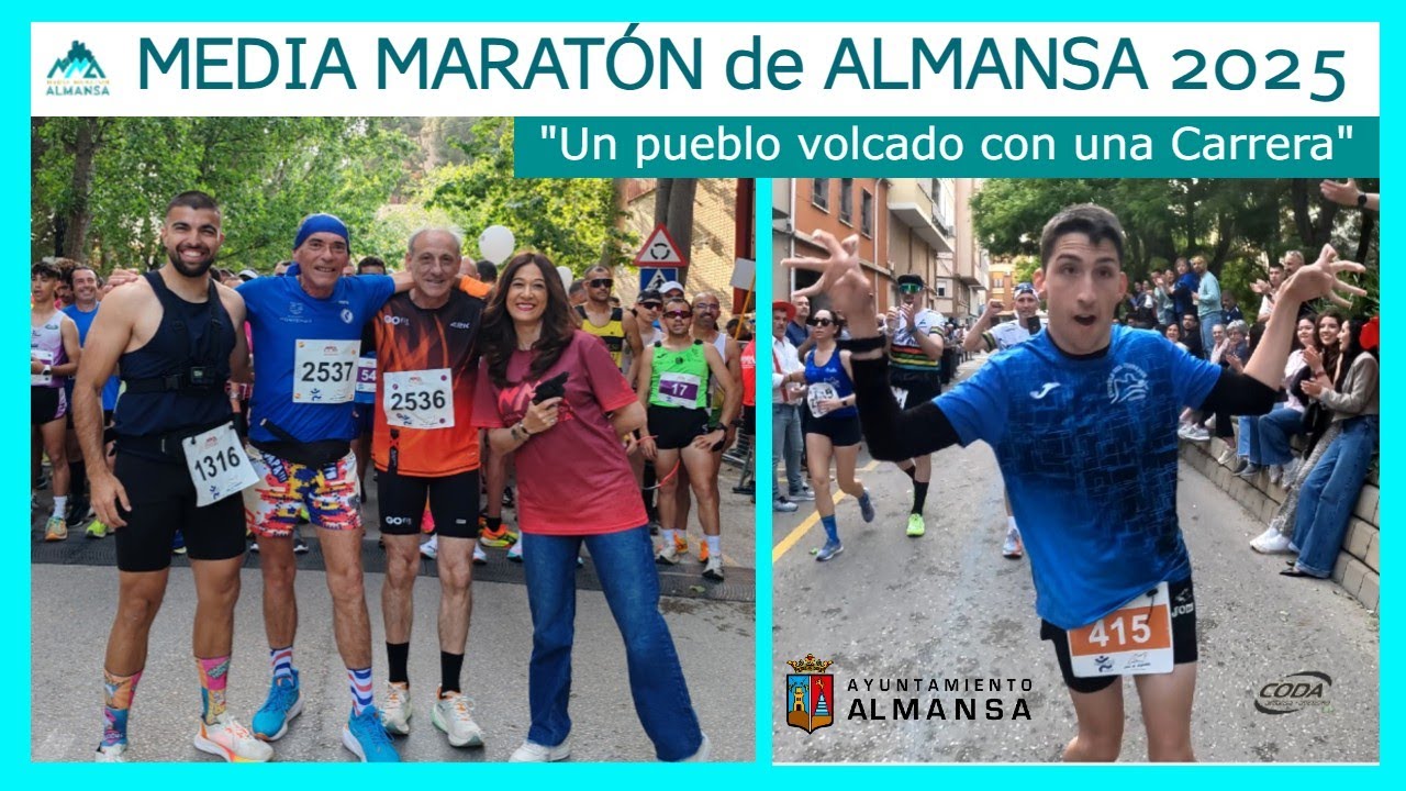 🏃🏽‍♀️ MEDIA MARATÓN DE ALMANSA 2025 - Un pueblo volcado con una Carrera🏃🏽‍♂️ #mediamaraton #almansa