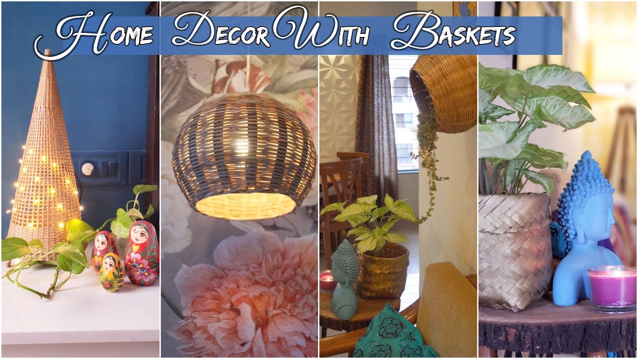 Home Decor With Baskets | Bamboo Basket Decor