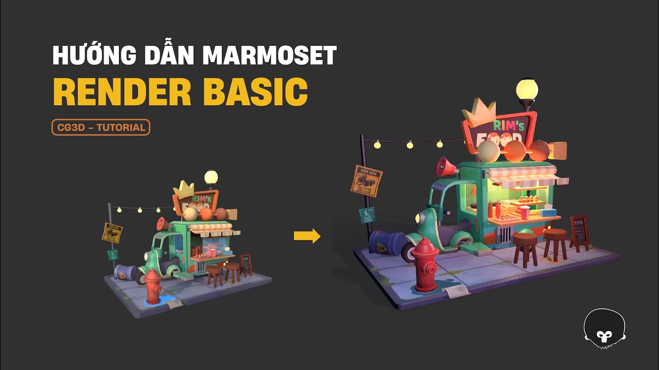 Tự học Marmoset | Part 04 | Render Basic | CG3D TUTORIAL #marmoset #cg3d