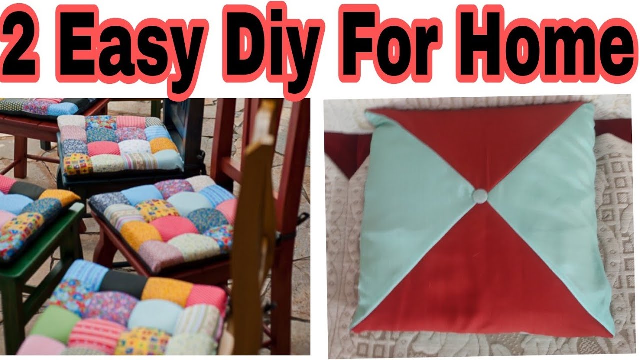 10 minutes sewing projects //2 diy for home decor // Cushion Cover // Floor Cushion
