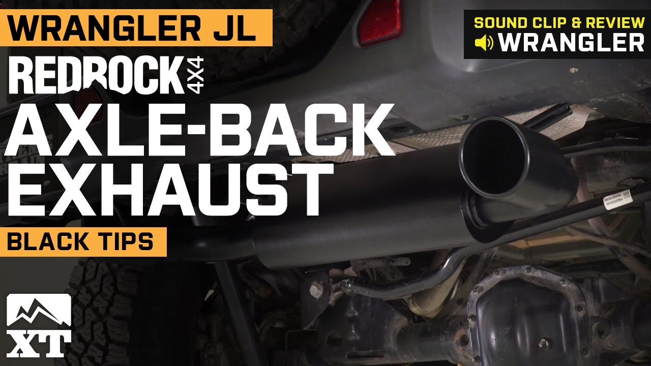 Jeep Wrangler JL RedRock 4x4 Axle-Back Exhaust; Black Tips Sound Clip & Review