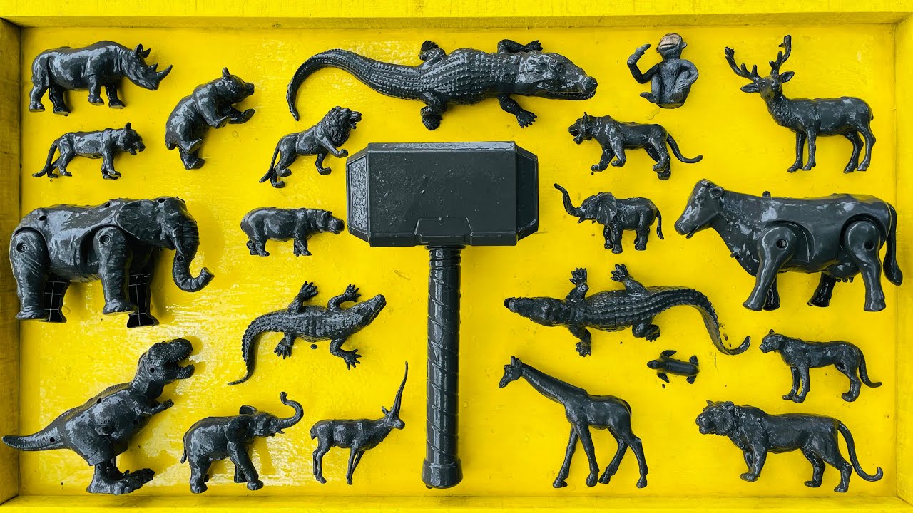Чистка грязных игрушек: крокодил 🐊, динозавр 🦕, тигр 🐅 #грязныеигрушки #животные