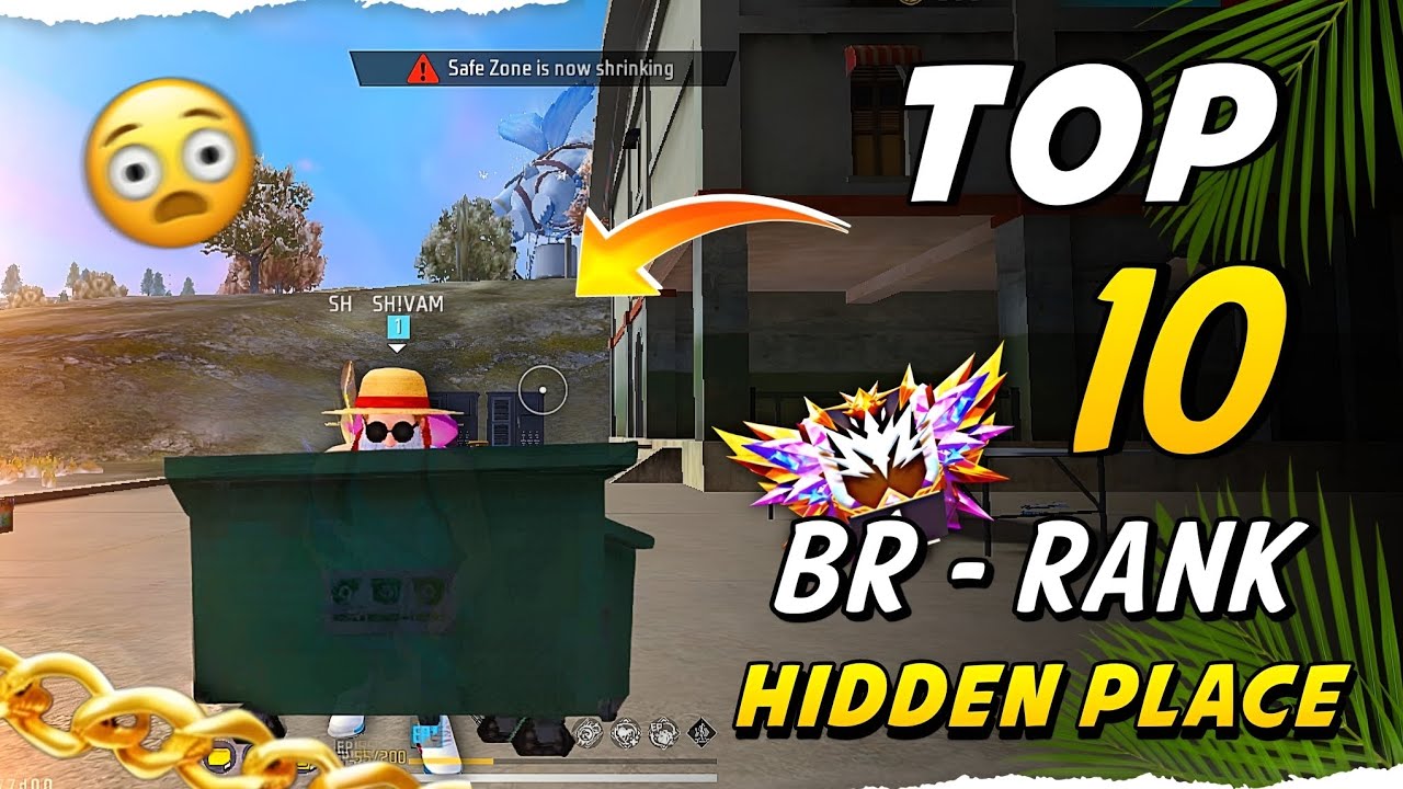 Top 10 Hidden places For Br Rank in ( Bermuda Map ) After New Update | br rank push tips and tricks