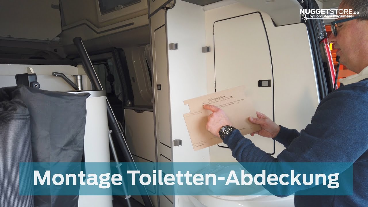 Ford Nugget Zubehör - Montageanleitung Toiletten-Abdeckung
