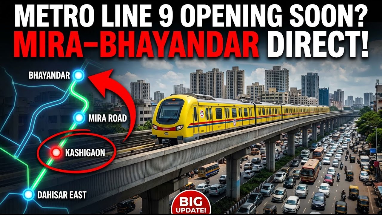 Mumbai Metro Line 9 Latest Update 🚇 | Mira Bhayandar–Dahisar Metro Opening Date!