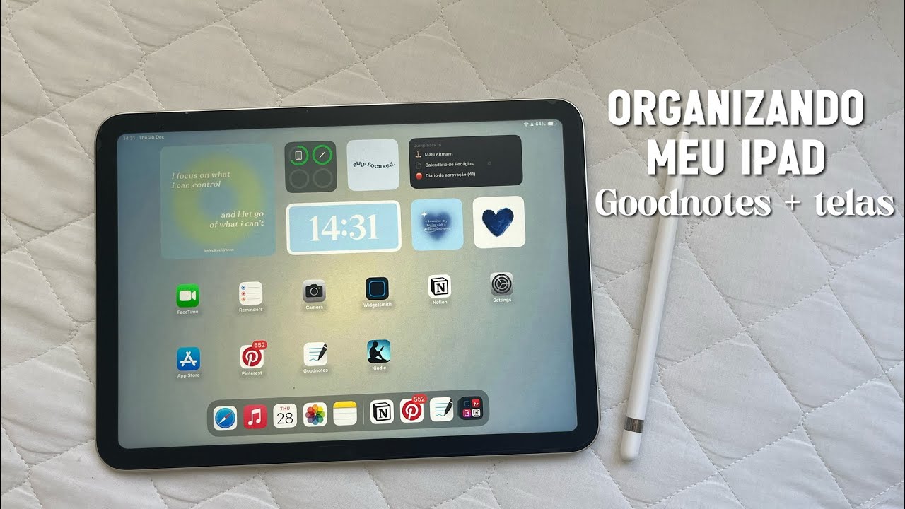 Arrumando meu iPad para estudar - good notes, widgets