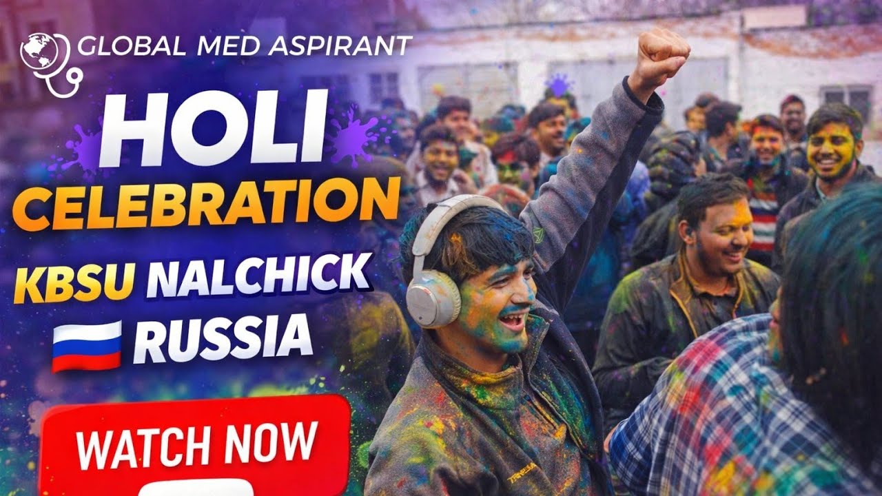 𝗛𝗼𝗹𝗶 𝗰𝗲𝗹𝗲𝗯𝗿𝗮𝘁𝗶𝗼𝗻 𝗮𝘁 𝗞𝗕𝗦𝗨 𝗻𝗮𝗹𝗰𝗵𝗶𝗸 🫟🇷🇺 #youtube #holi #russia #celebration 