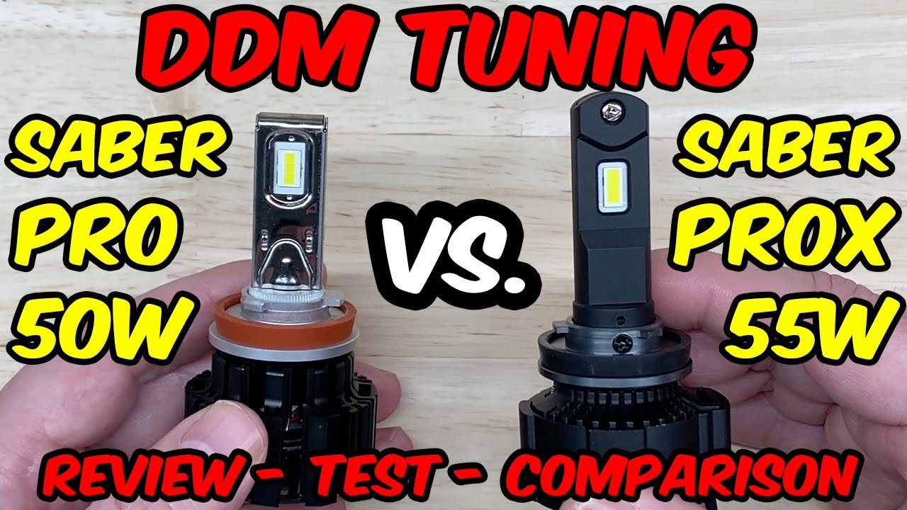Обзор, тестирование и сравнение светодиодных светильников DDM Tuning Saber Pro 50 Вт и ProX 55 Вт