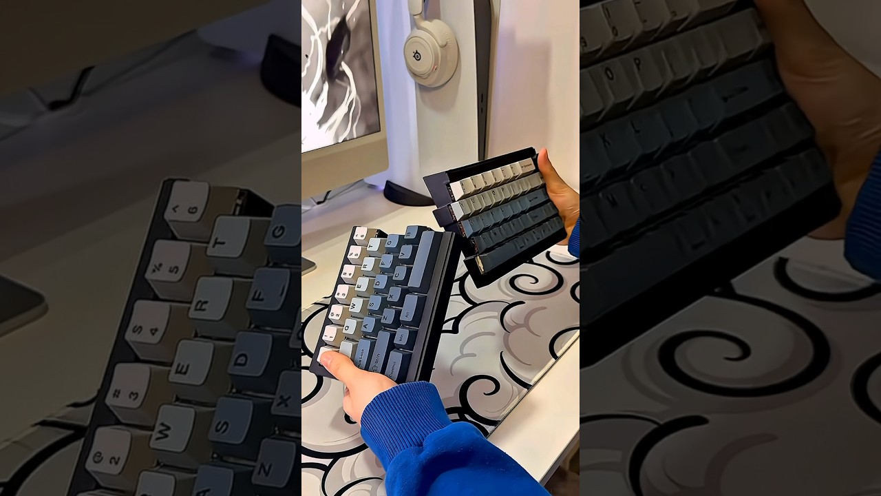 Wait... is it BROKEN? 🧐 #innovations #splitkeyboard #weirdtech #ergonomics