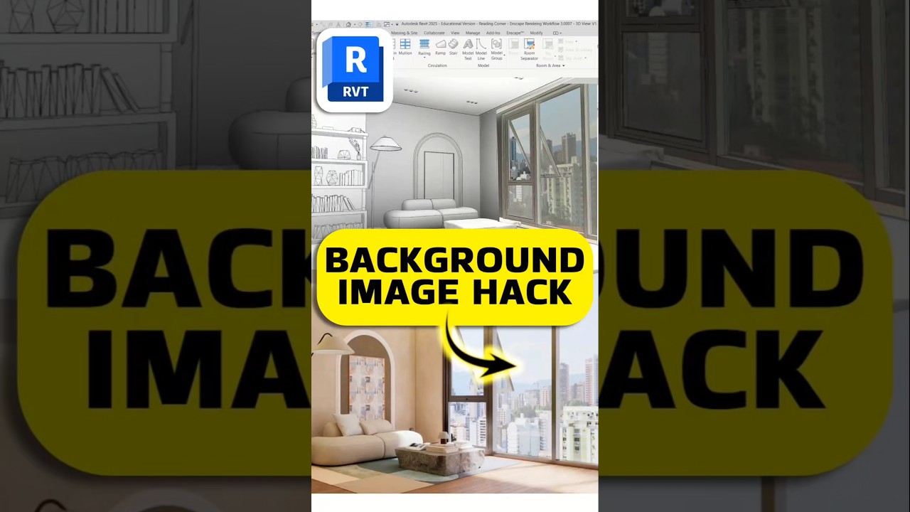 Background Image Hack | Revit + Enscape #revit #enscape #rendering
