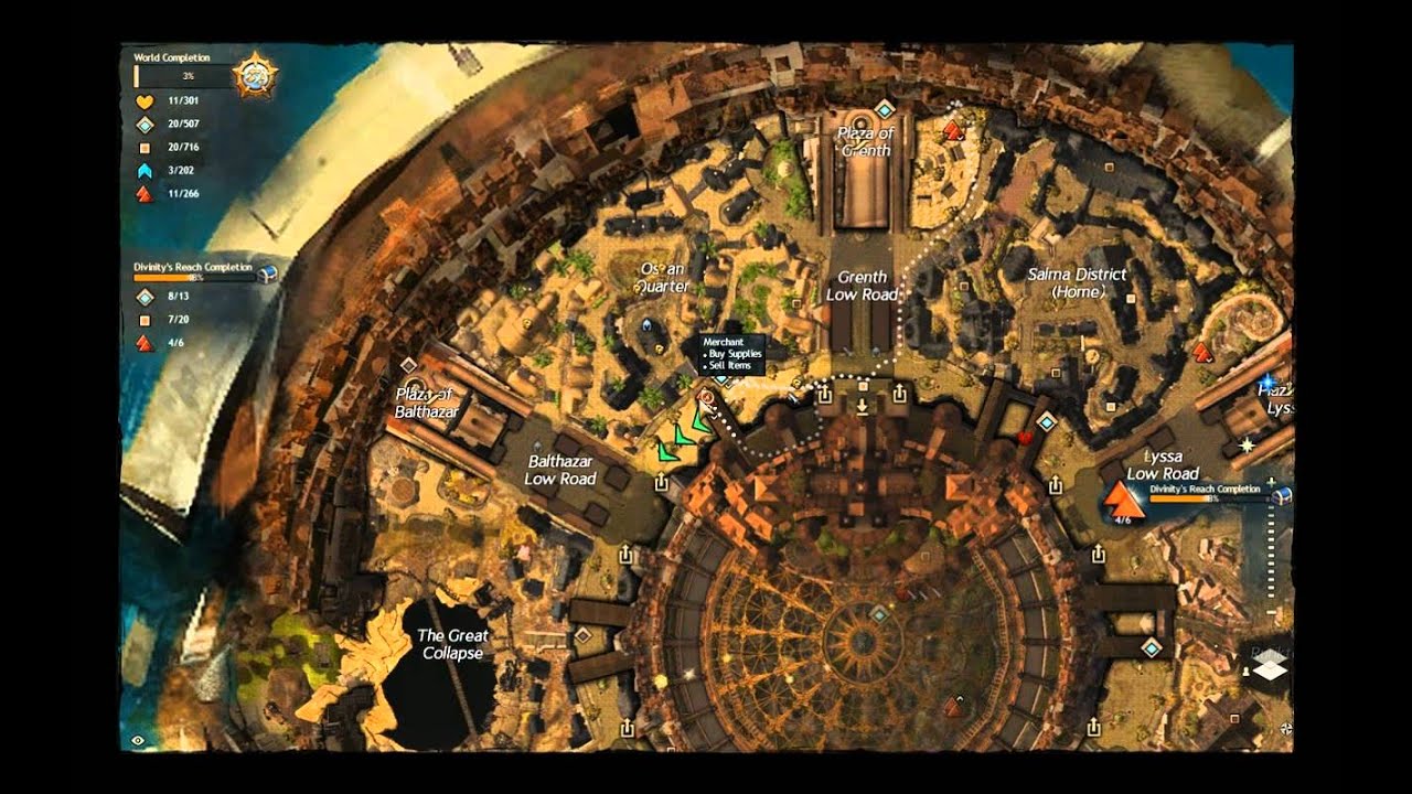 Guild Wars 2 - Divinity's Reach - All Vistas Guide