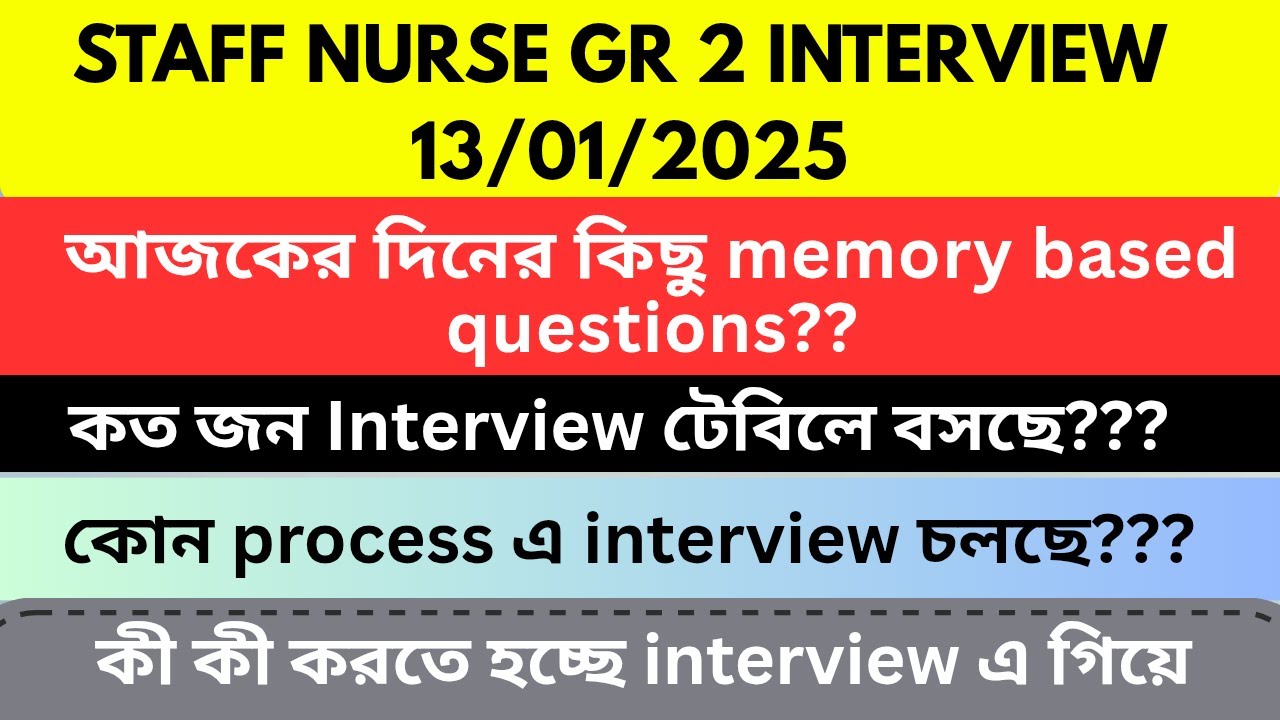 WBHRB GR 2 INTERVIEW MEMORY BASED QUESTIONS , PROCESS 13/01/26  // Interview review 1st day