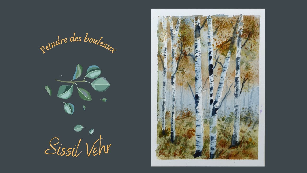 Aquarelle  Débutant : Peindre des bouleaux