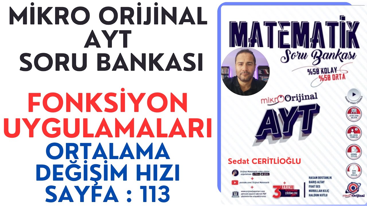 FONKSİYON UYGULAMALARI | MİKRO AYT SORU BANKASI SYF:113 |#orijinalmatematik#mikroorijinal#yks2024