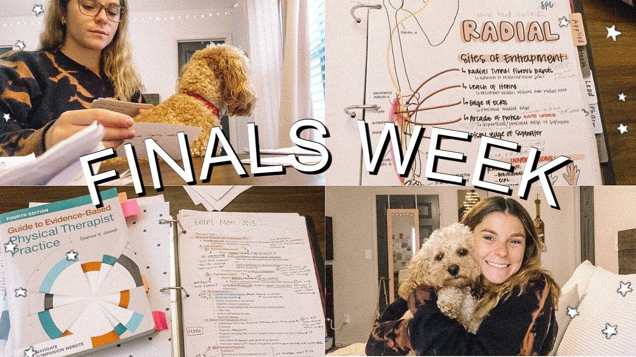 grad school finals week in my life | doctor of physical therapy student