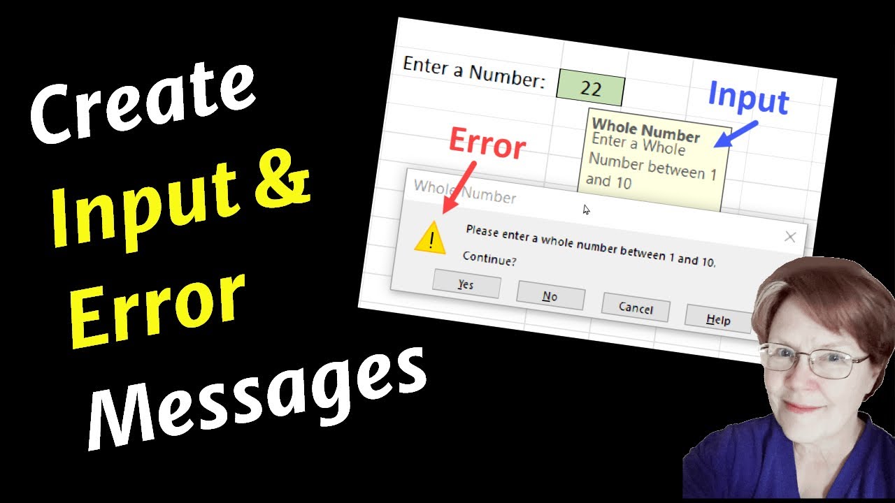 Prevent Bad Entries - Show Input and Error Messages with Excel Data Validation